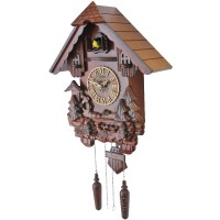RIEŠUTAS. GEGUTĖ Sieninis kvarcinis laikrodis ADLER 24017W 