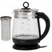 Adler | Kettle | AD 1299 | Electric | 2200 W | 1.5 L | Glass | 360° rotational base | Black